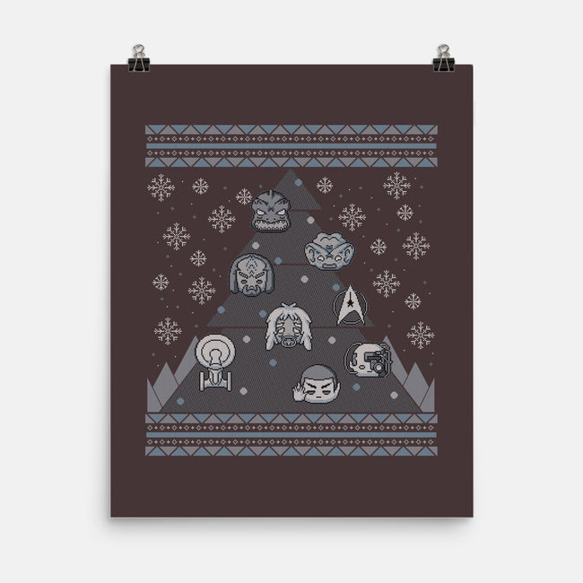 Trekkie Christmas Tree-none matte poster-xMorfina