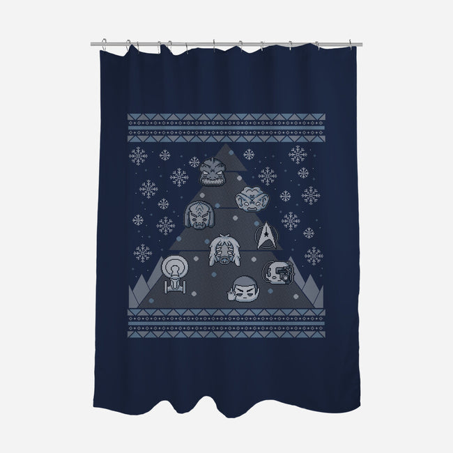 Trekkie Christmas Tree-none polyester shower curtain-xMorfina