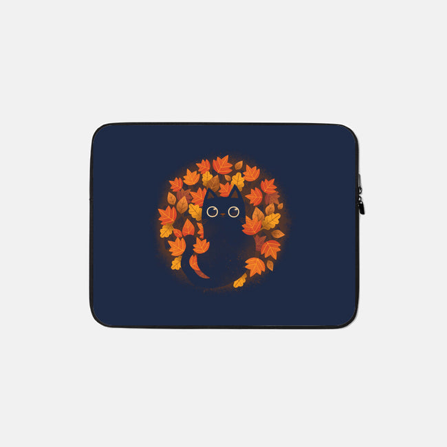 Autumn Cat-none zippered laptop sleeve-ricolaa