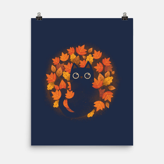 Autumn Cat-none matte poster-ricolaa
