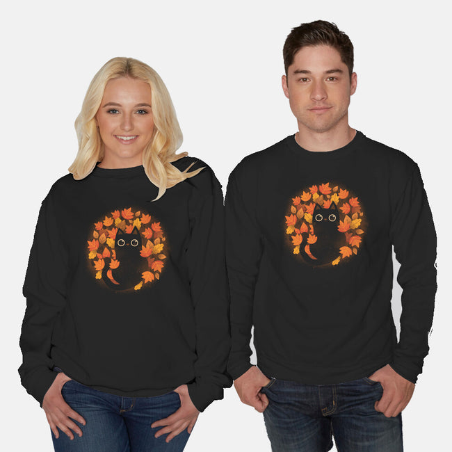 Autumn Cat-unisex crew neck sweatshirt-ricolaa