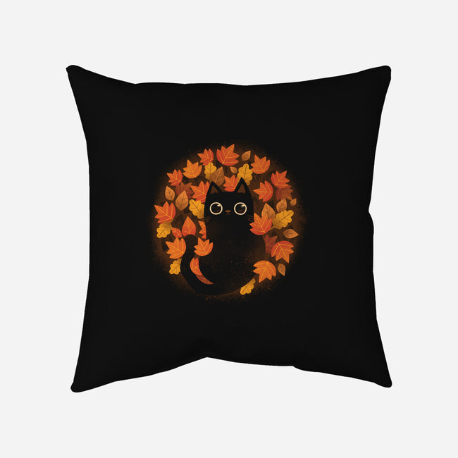 Autumn Cat-none removable cover throw pillow-ricolaa