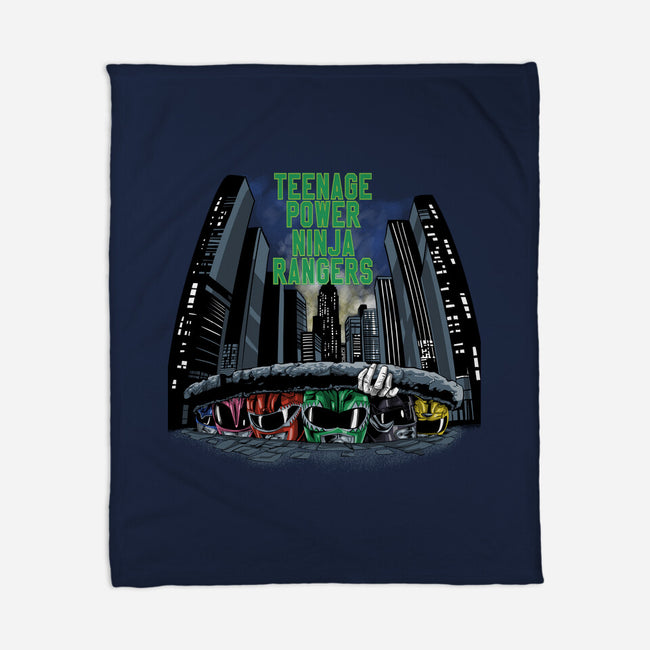 Teenage Power Ninja Rangers-none fleece blanket-zascanauta