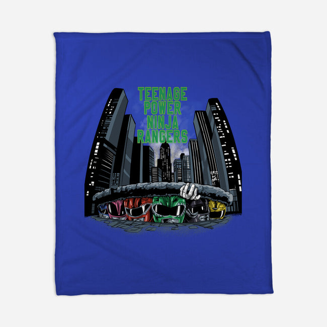 Teenage Power Ninja Rangers-none fleece blanket-zascanauta