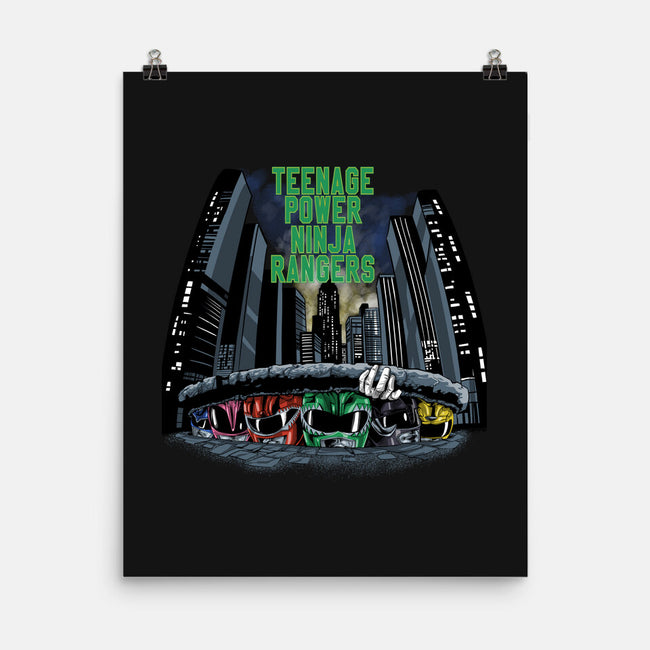 Teenage Power Ninja Rangers-none matte poster-zascanauta