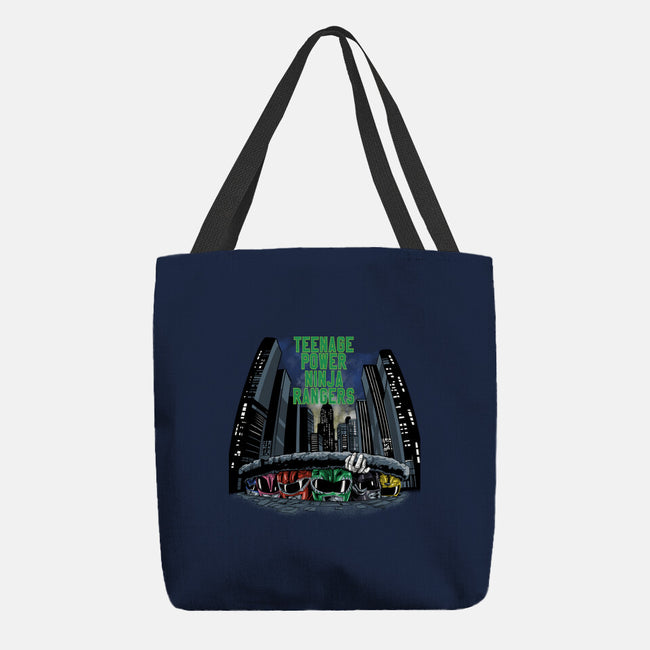 Teenage Power Ninja Rangers-none basic tote-zascanauta