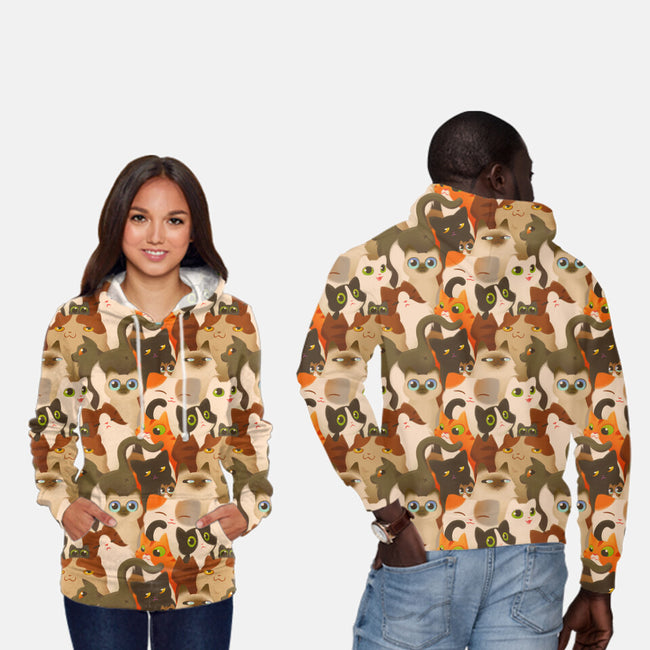 Cats for Days-unisex all over print pullover sweatshirt-Kat_Haynes