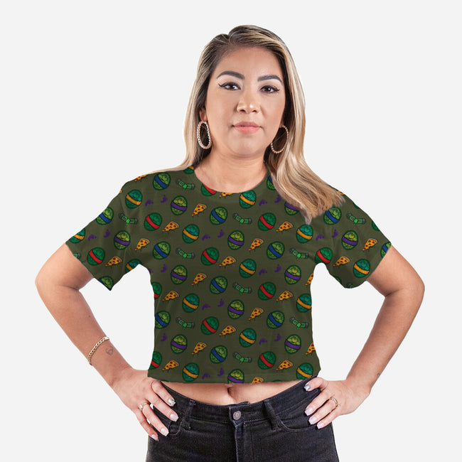 Heroes in a Half Shell-womens all over print cropped tee-Beware_1984