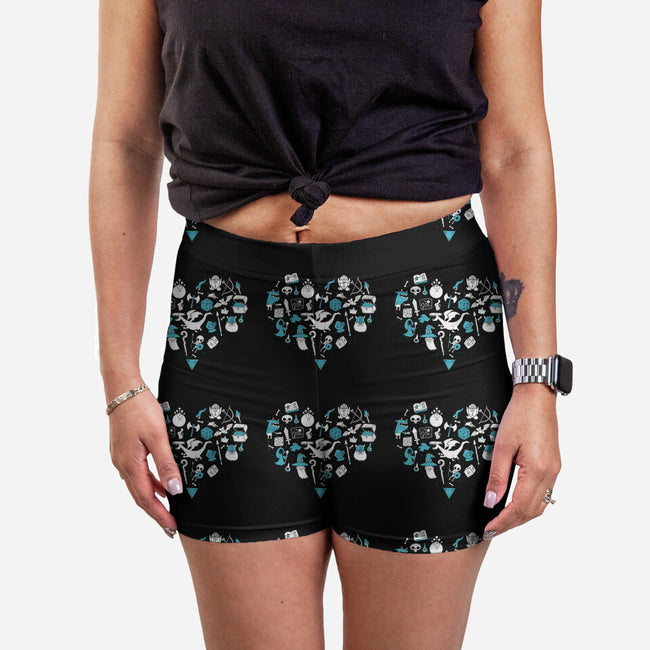 I Love Questing-womens all over print sleep shorts-queenmob