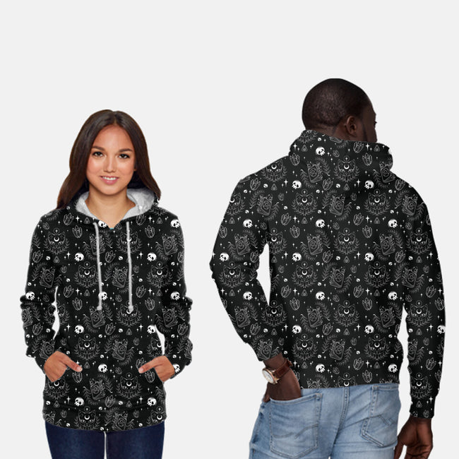 Lunar Spells-unisex all over print pullover sweatshirt-ChocolateRaisinFury
