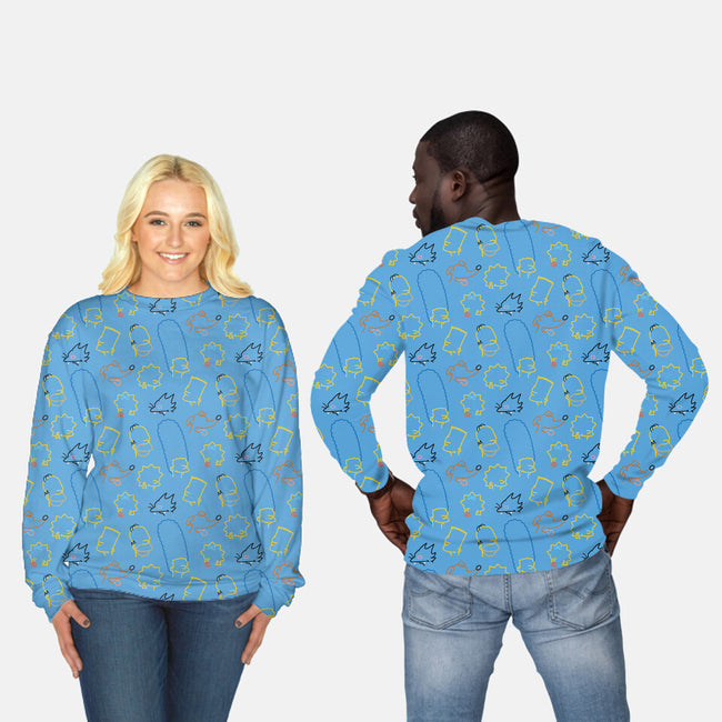 Nuclear Family-unisex all over print crew neck sweatshirt-Beware_1984