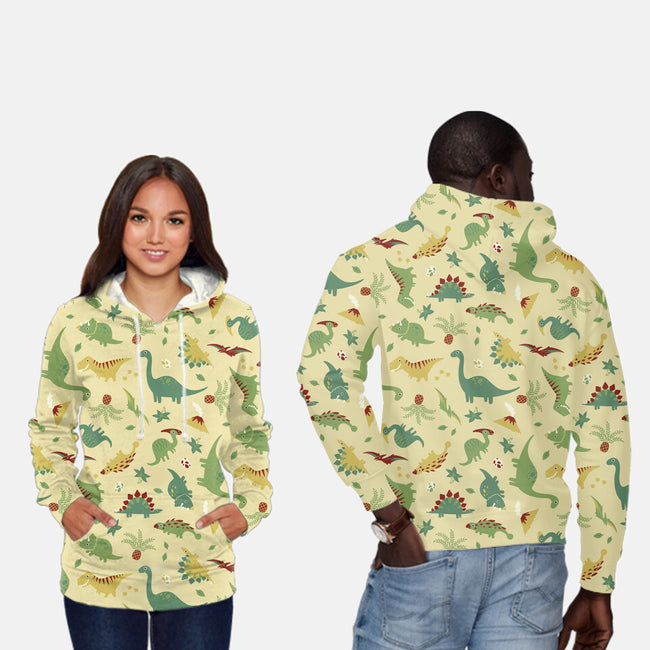 Prehistoric-unisex all over print pullover sweatshirt-Kat_Haynes