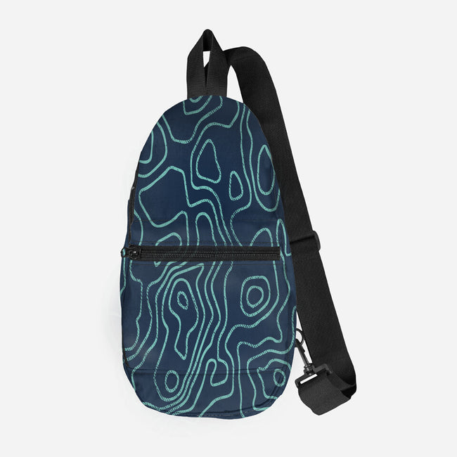 Topographical-none all over print sling bag-Beware_1984