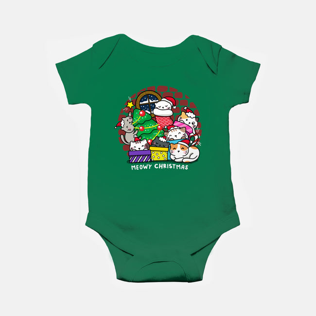 Merry Catmas-baby basic onesie-krisren28