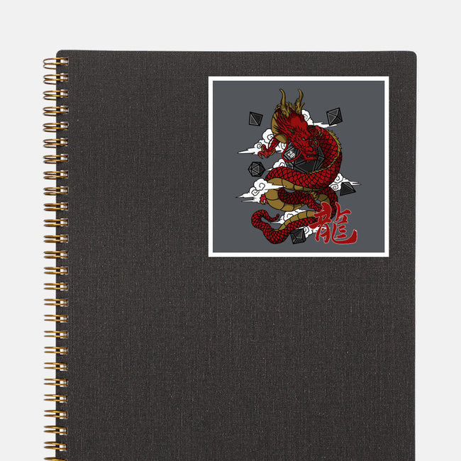 The Dice Dragon-none glossy sticker-ShirtGoblin