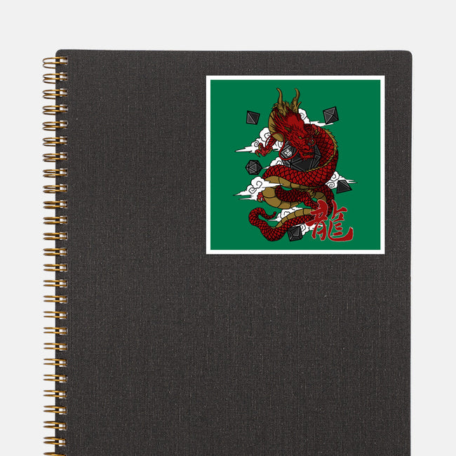The Dice Dragon-none glossy sticker-ShirtGoblin