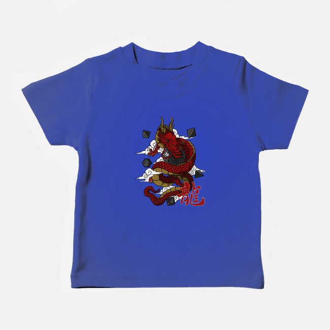 The Dice Dragon-baby basic tee-ShirtGoblin
