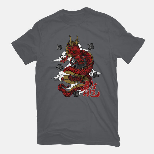 The Dice Dragon-womens basic tee-ShirtGoblin
