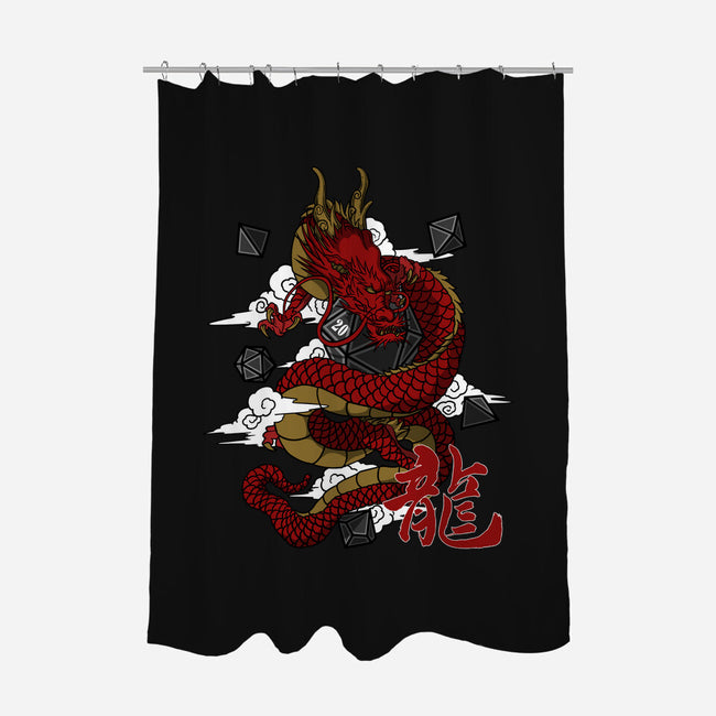 The Dice Dragon-none polyester shower curtain-ShirtGoblin