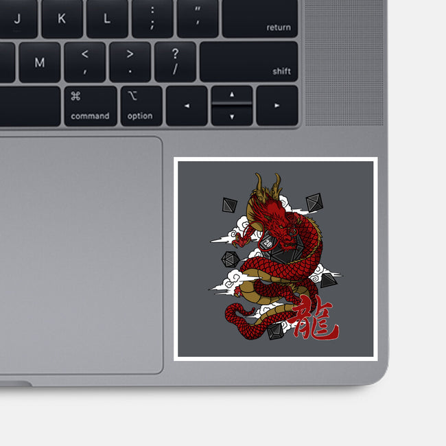 The Dice Dragon-none glossy sticker-ShirtGoblin