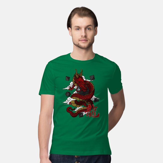 The Dice Dragon-mens premium tee-ShirtGoblin