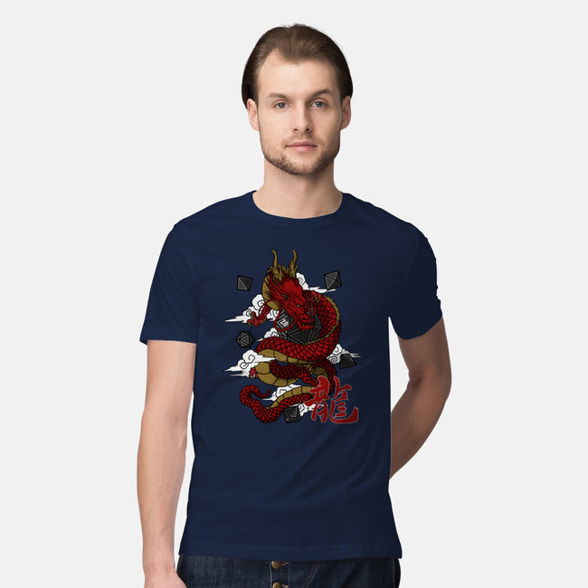 The Dice Dragon-mens premium tee-ShirtGoblin