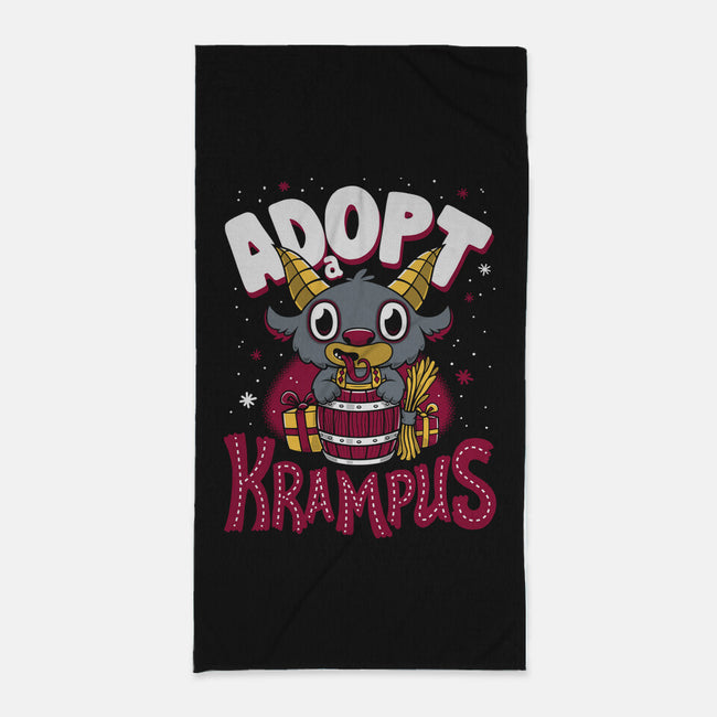 Adopt a Krampus-none beach towel-Nemons