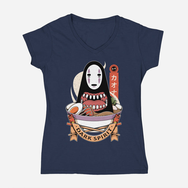 Dark Spirit Ramen-womens v-neck tee-Alundrart