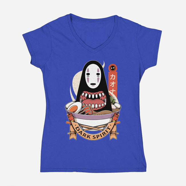 Dark Spirit Ramen-womens v-neck tee-Alundrart