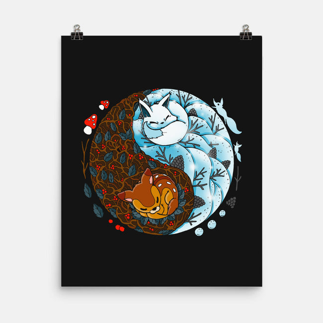 Winter Buddies-none matte poster-Vallina84