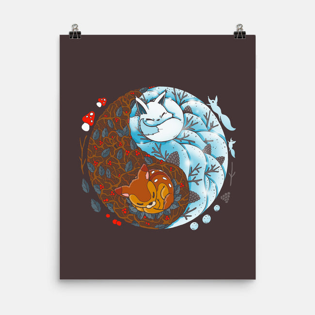 Winter Buddies-none matte poster-Vallina84