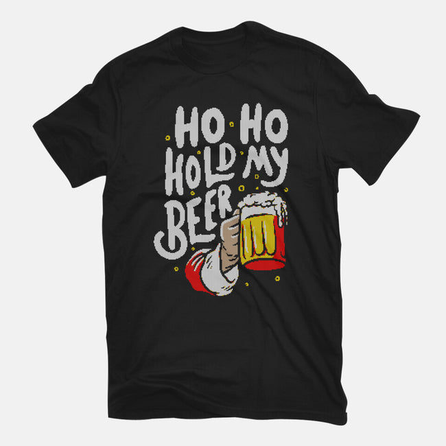 Ho Ho Hold My Beer-youth basic tee-eduely
