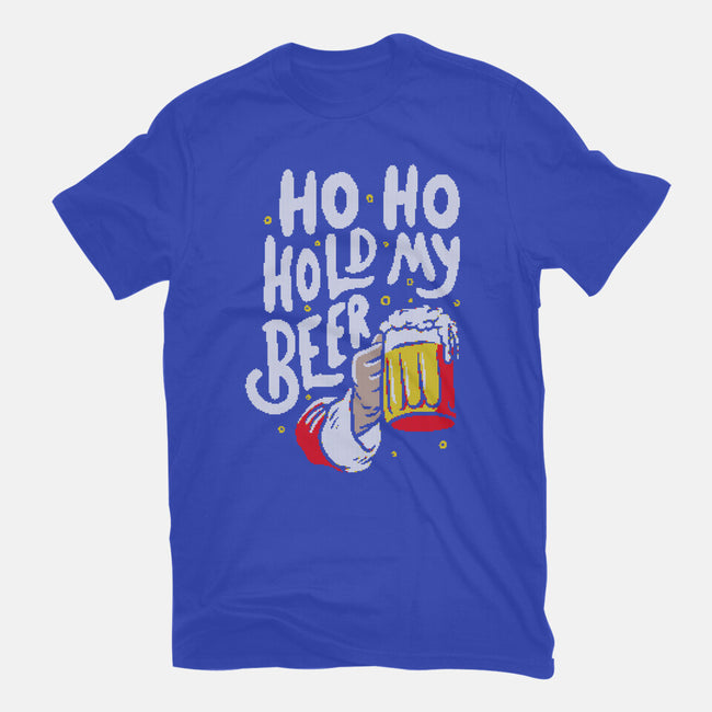 Ho Ho Hold My Beer-mens heavyweight tee-eduely