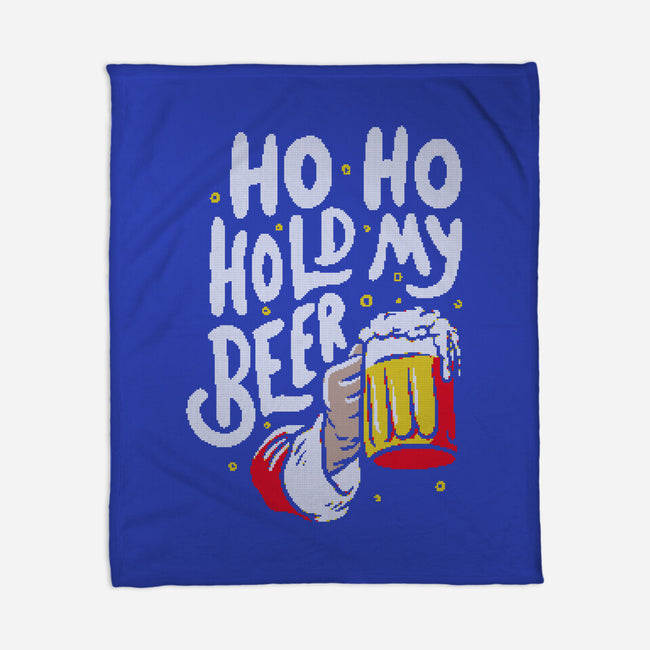 Ho Ho Hold My Beer-none fleece blanket-eduely
