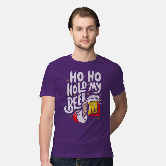 Ho Ho Hold My Beer-mens premium tee-eduely