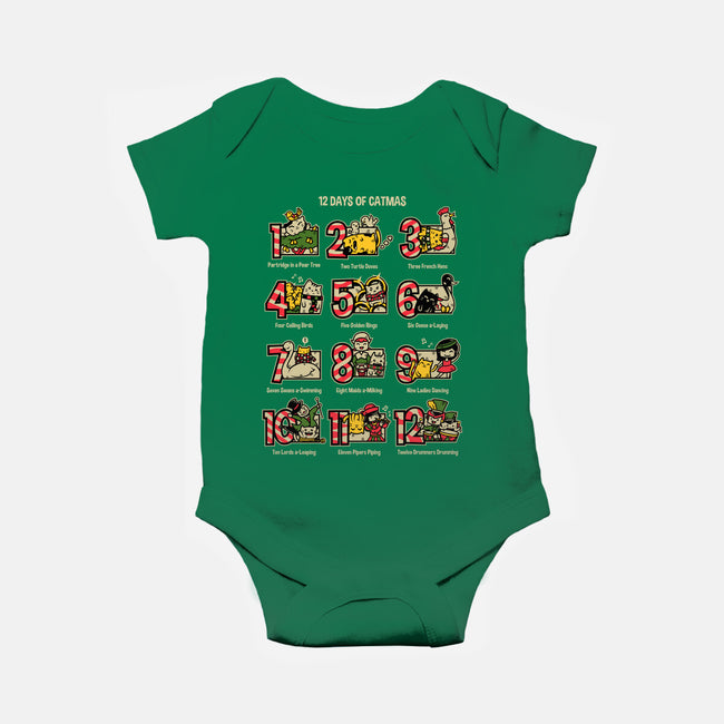 12 Days Of Catmas-baby basic onesie-krisren28