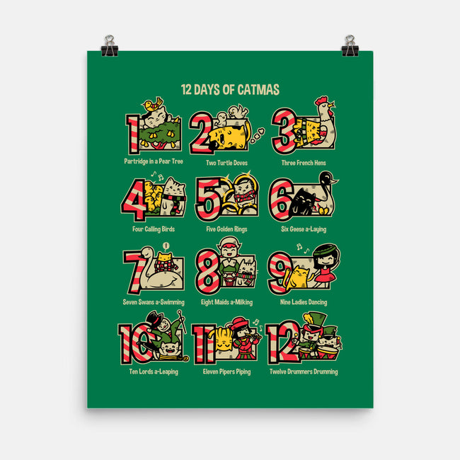 12 Days Of Catmas-none matte poster-krisren28