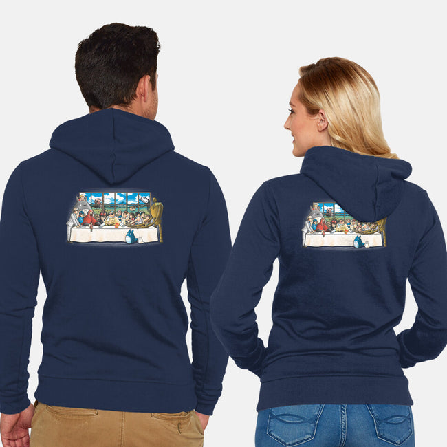 Anime Dinner-unisex zip-up sweatshirt-trheewood