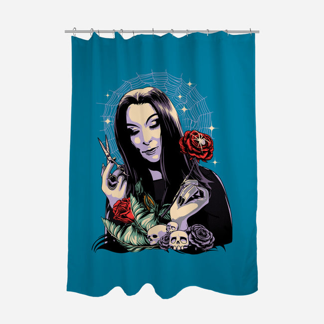 Sweet Morticia-none polyester shower curtain-heydale