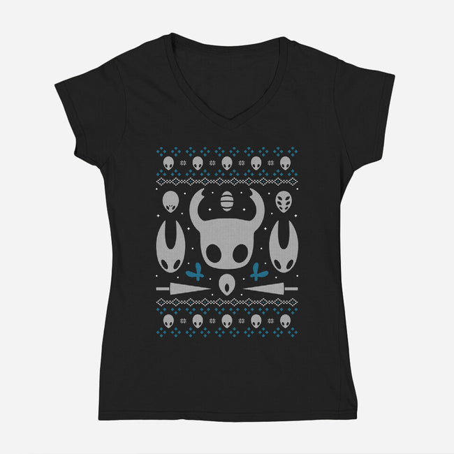 The Child Of The Abyss Christmas-womens v-neck tee-Alundrart