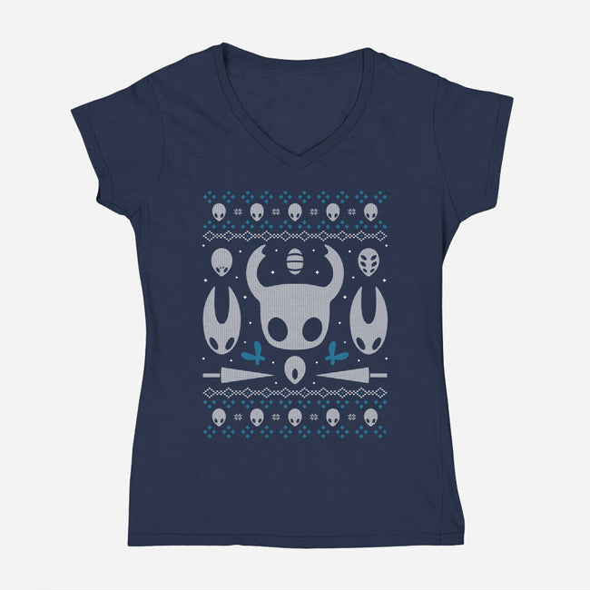 The Child Of The Abyss Christmas-womens v-neck tee-Alundrart