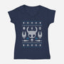 The Child Of The Abyss Christmas-womens v-neck tee-Alundrart