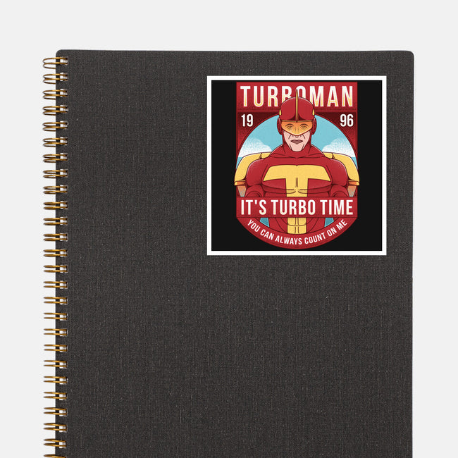 It's Turbo Time-none glossy sticker-Alundrart