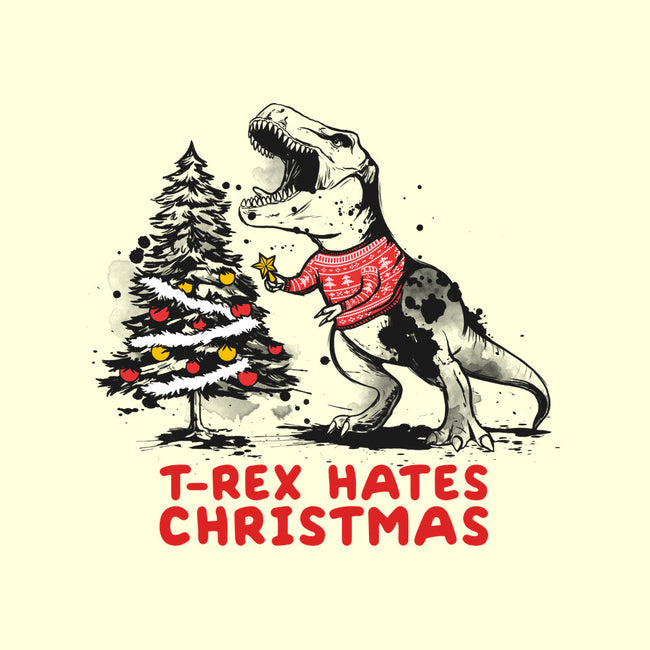 T-Rex Hates Christmas-unisex kitchen apron-NemiMakeit