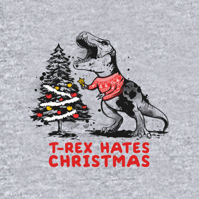T-Rex Hates Christmas-womens fitted tee-NemiMakeit