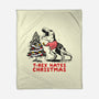 T-Rex Hates Christmas-none fleece blanket-NemiMakeit