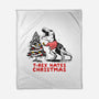 T-Rex Hates Christmas-none fleece blanket-NemiMakeit