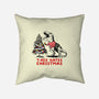 T-Rex Hates Christmas-none removable cover throw pillow-NemiMakeit