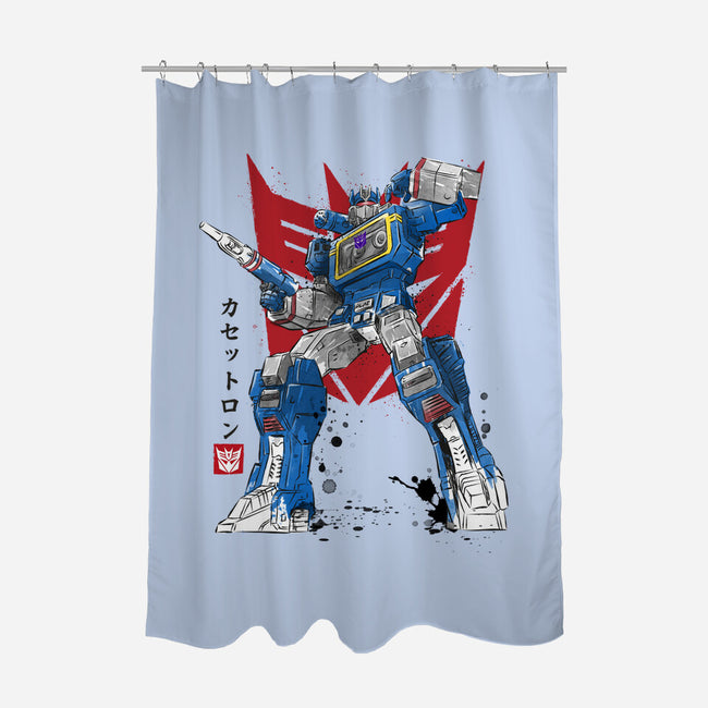 Sound Sumi-E-none polyester shower curtain-DrMonekers
