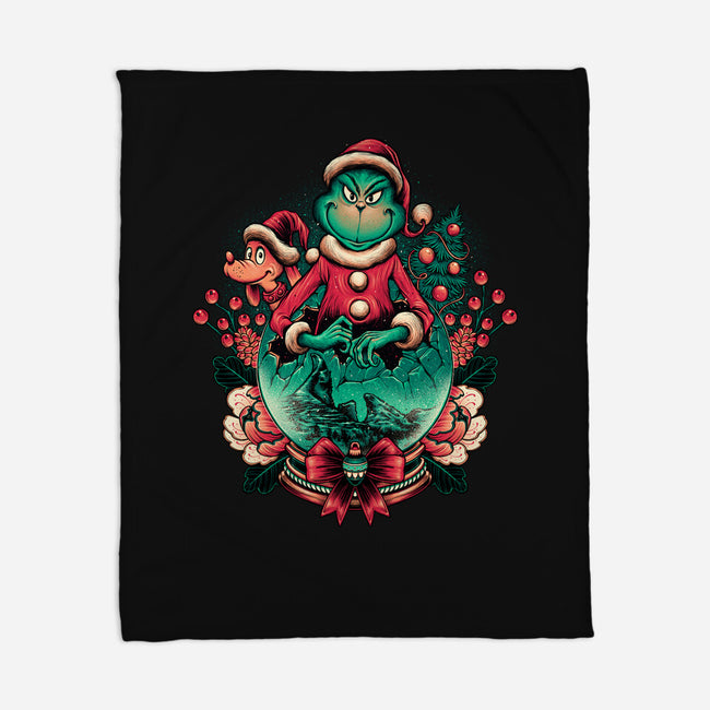 Too Grumpy For Christmas-none fleece blanket-glitchygorilla